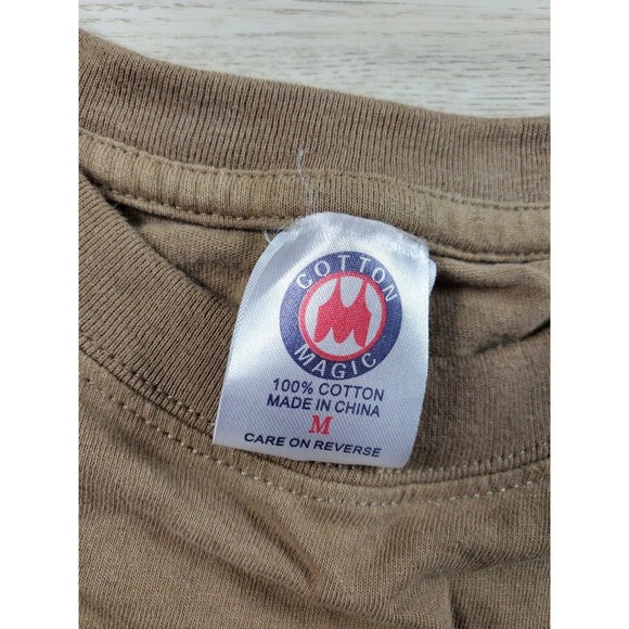 Mens Shirt Anvil Sea Turtle Maui Hawaii Brown Taupe Tribal Hawaiian Size M *Read - Picture 5 of 8